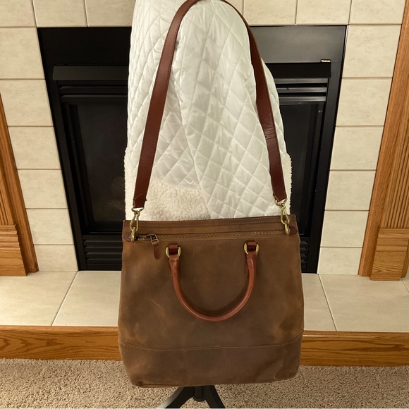Madewell Leather Satchel/Shoulder Handbag - Picture 1 of 10